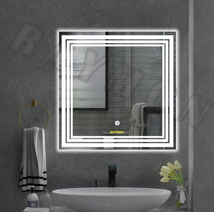 آینه بک لایت مربع