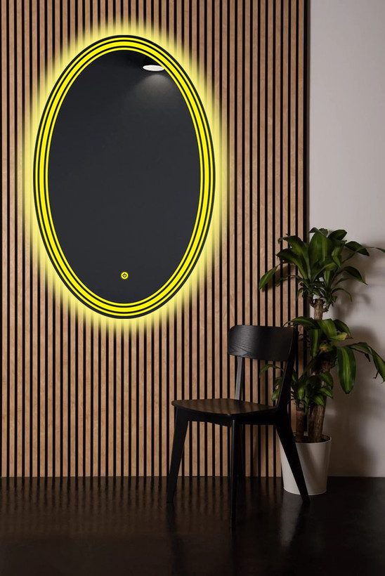 آینه بک لایت بیضی